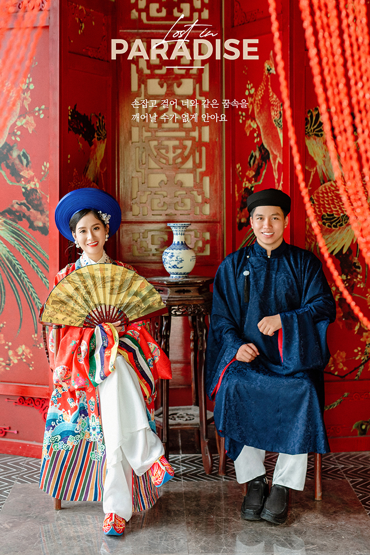Ảnh cưới dâu rể Trúc Phương - Thuận Anh trong bộ trang phục Nhật Bình